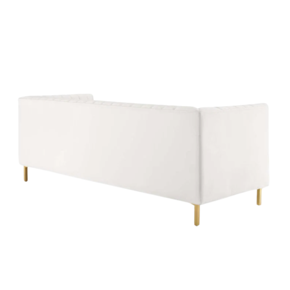 White Velvet Sofa