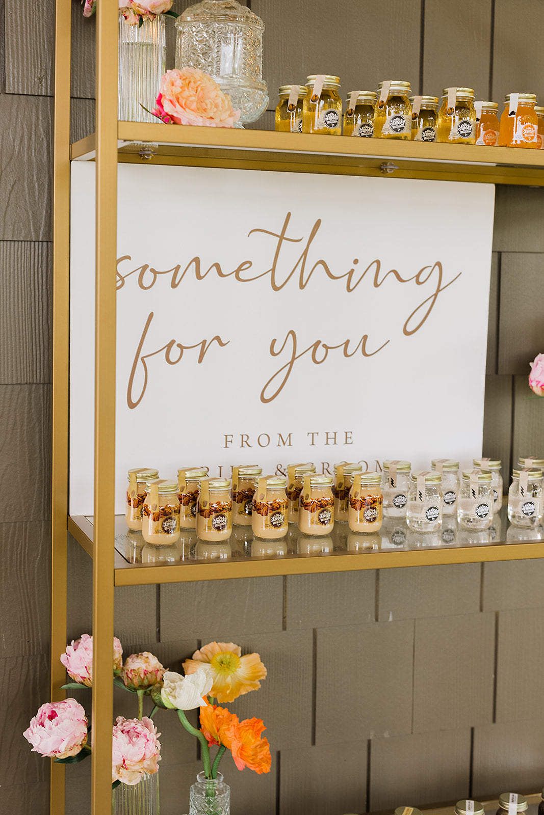 5-Tier Gold Glass Shelf