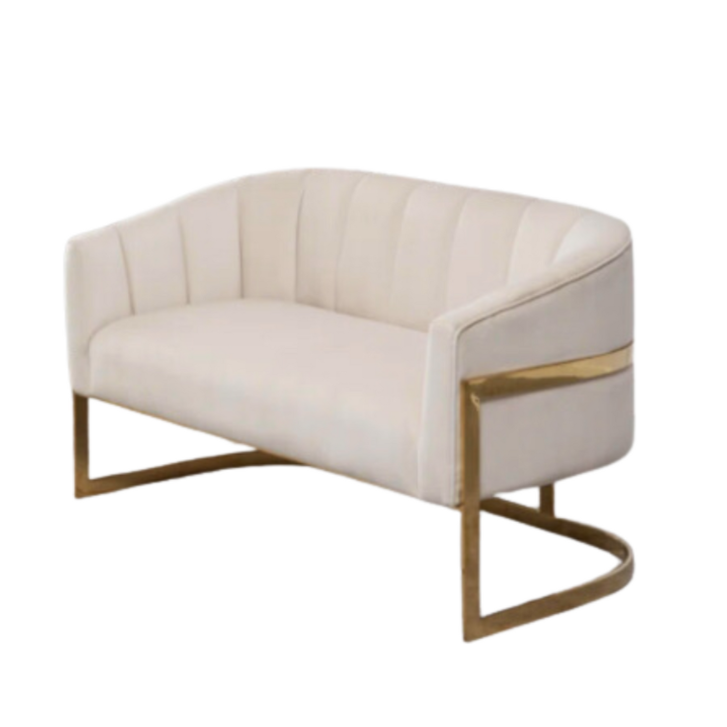 Modern velvet loveseat enhancing elegance at a wedding reception at Trillium Venue in the Smoky Mountains.