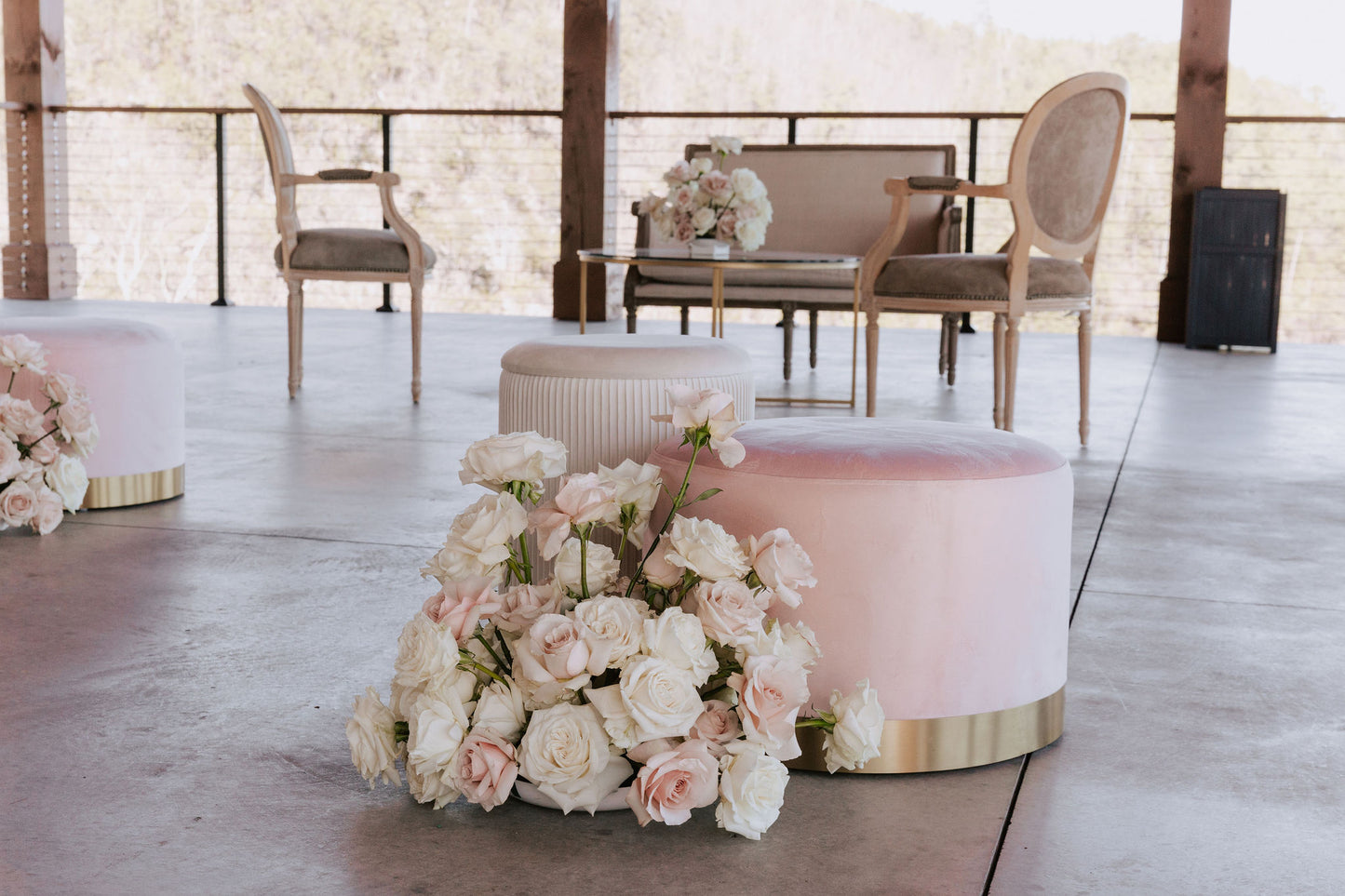 Large Blush Pouf