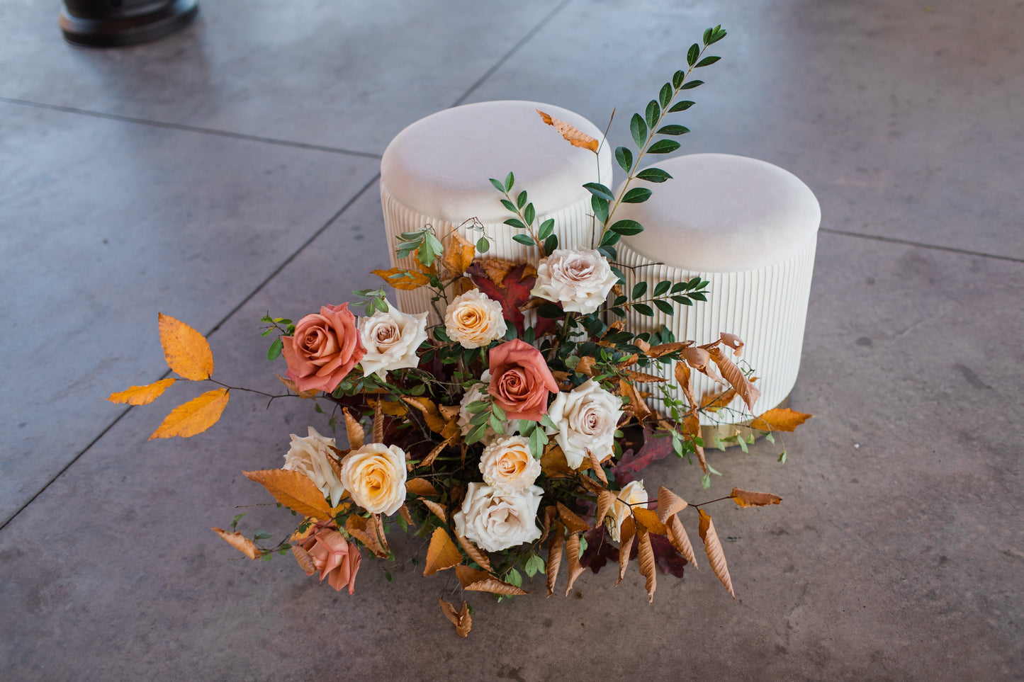 Medium Beige Pouf
