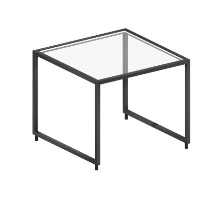 A stylish side table in a classic black color.