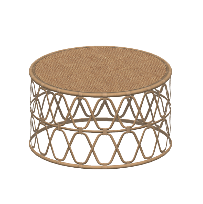 A coffee table with a bohemian and eclectic touch.