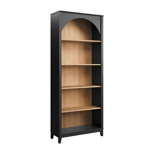 5-Tier Black Arched Display Shelving with Lighting