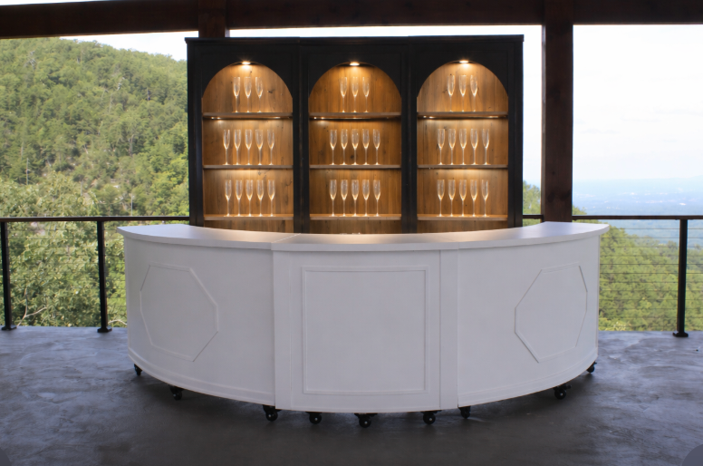 5-Tier Black Arched Display Shelving with Lighting