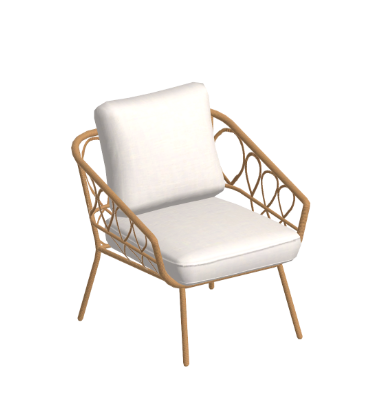 A stylish chair with a boho-inspired design.