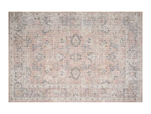 An extra-large rug in a beautiful blush shade.